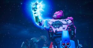 В Fortnite гигантский монстр сразился с мехом
