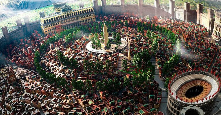 В Minecraft возвели город, где более 3000 зданий