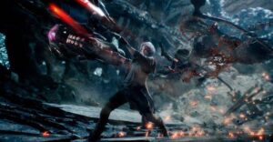 Данте из Devil May Cry 5 предпочитает избивать врагов мотоциклом