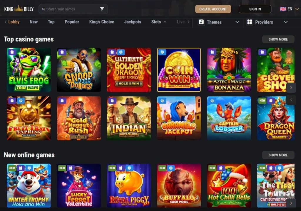 иностранное онлайн казино kingbilly