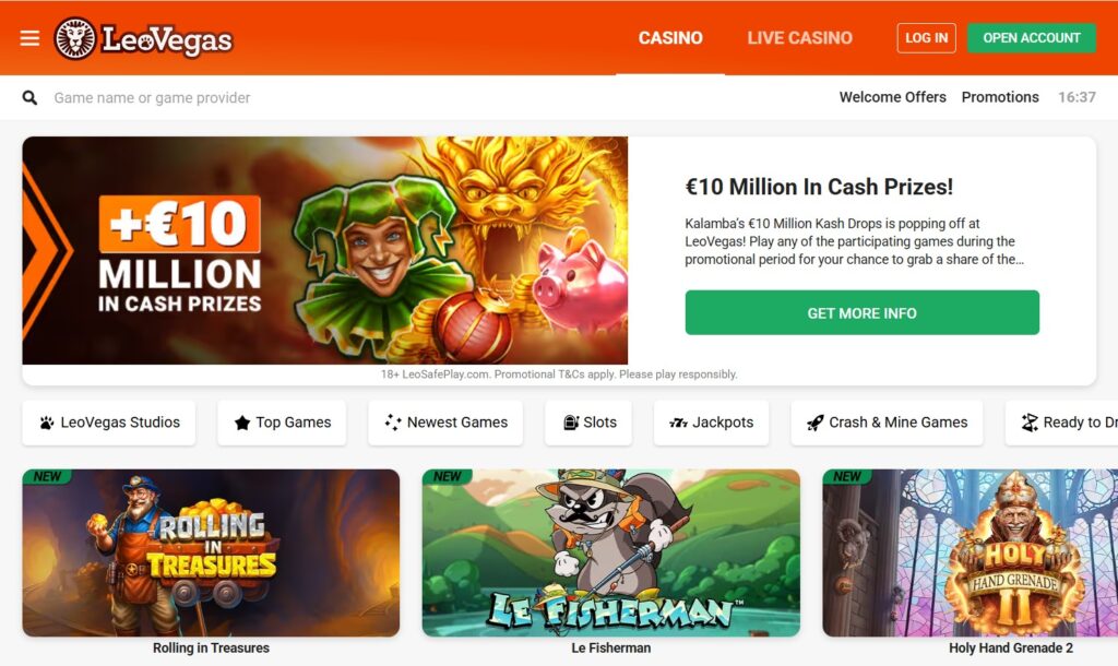 зарубежное онлайн казино leovegas