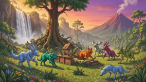 Wild Eden anime survival RPG open world with monster taming and base building