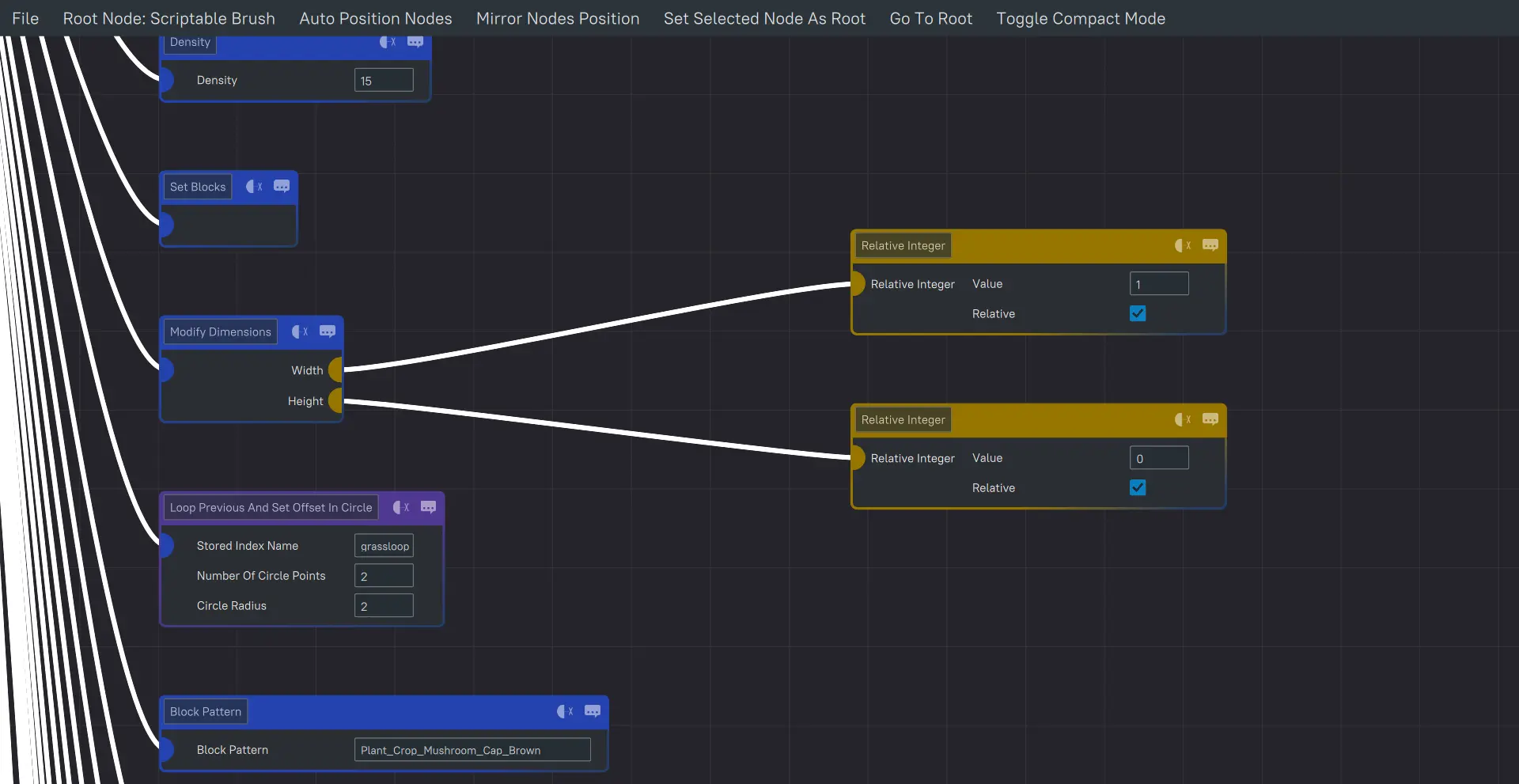 Hytale's node-based visual scripting interface for creative tools and modding
