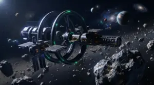 Personal orbital space station above a resource-rich asteroid belt in No Man’s Sky’s Cosmos update