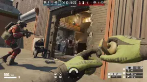 Скриншот игрового процесса Rainbow Six Siege с видом от первого лица